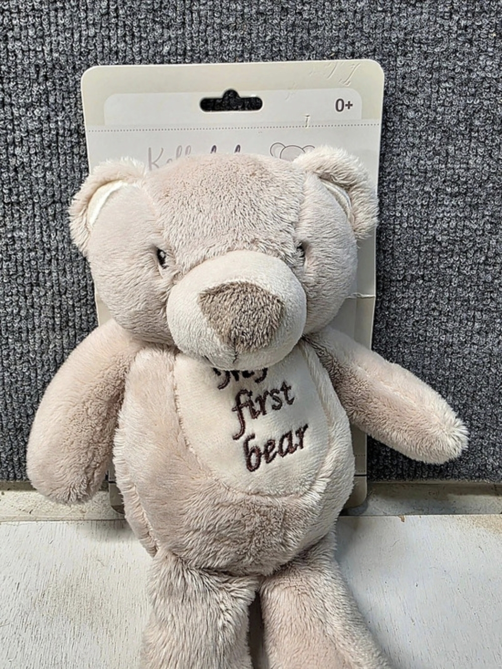 Kellybaby Kellytoy 10" My First Bear Oatmeal Baby Plush Rattle